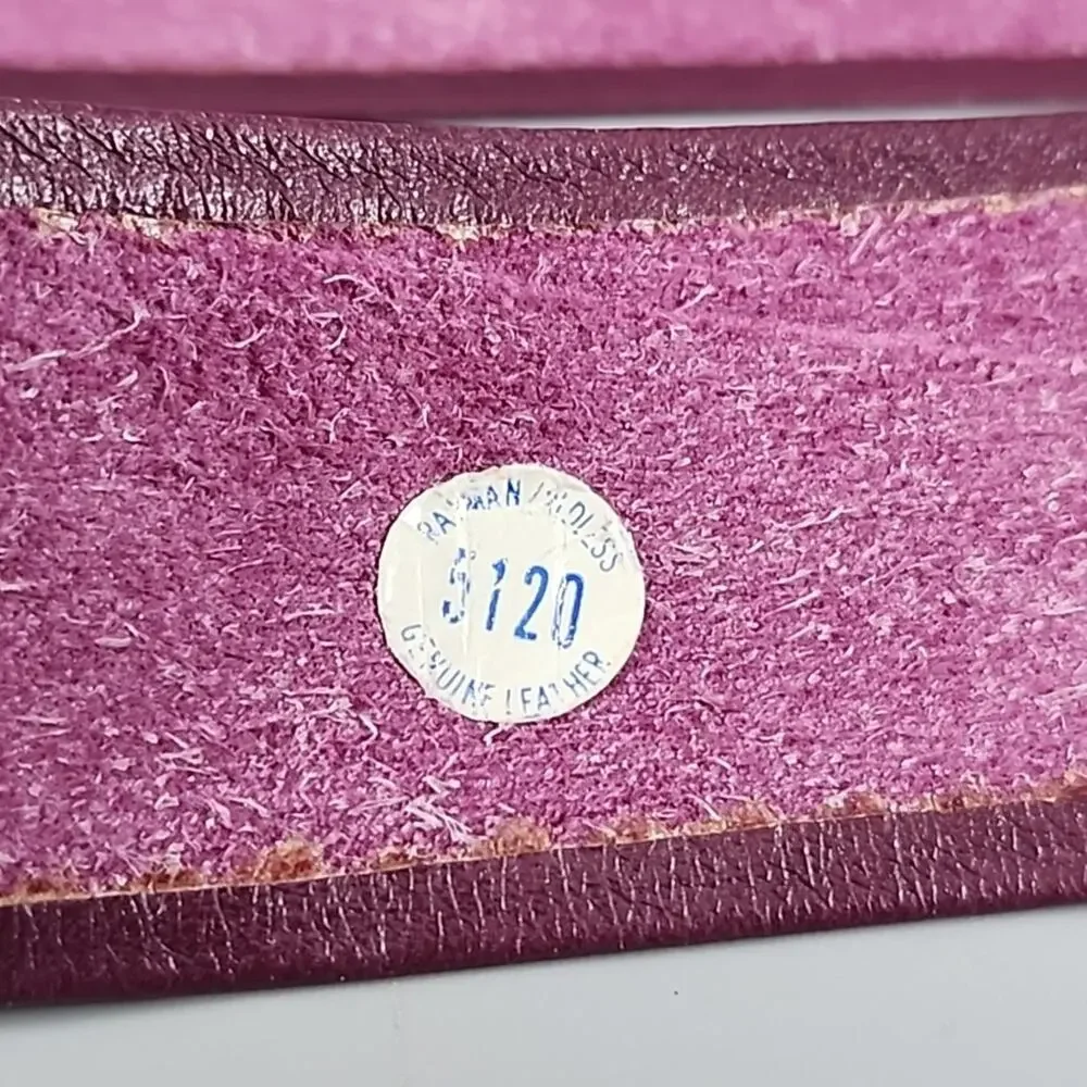 Purple Leather Robe Belt 48